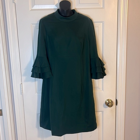 Trina Turk Dylan 2 Layered Bell Sleeve Dress - Picture 3 of 8